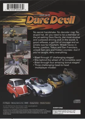 Top Gear Dare Devil (Japan) box cover back